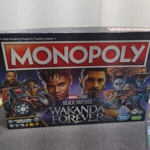 Monopoly Black Panther Wakanda Forever Board Game Marvel Studios Hasbro